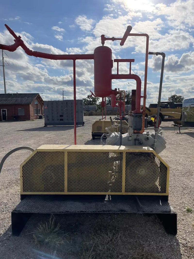 Mycom N4WB 4-Cylinder Reciprocating Compressor Package (MISSING COMPRESSOR, 60 HP 260/460 V, Belt Driven)