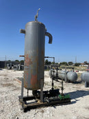 Recirculador vertical de amoníaco para fabricantes y servicios industriales (34 pulgadas x 139 pulgadas, 540 galones, 2 bombas).