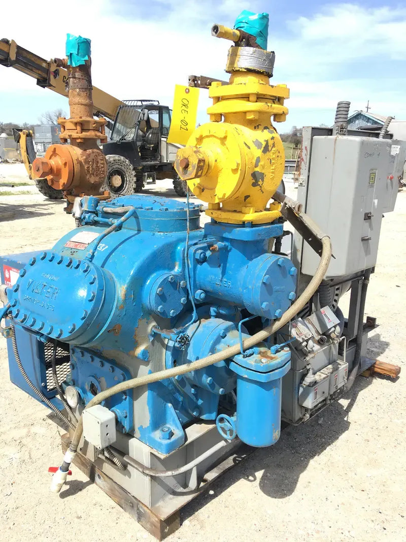 Vilter 456 6-Cylinder Reciprocating Compressor Package (100 HP 230/460 V, Belt Driven)