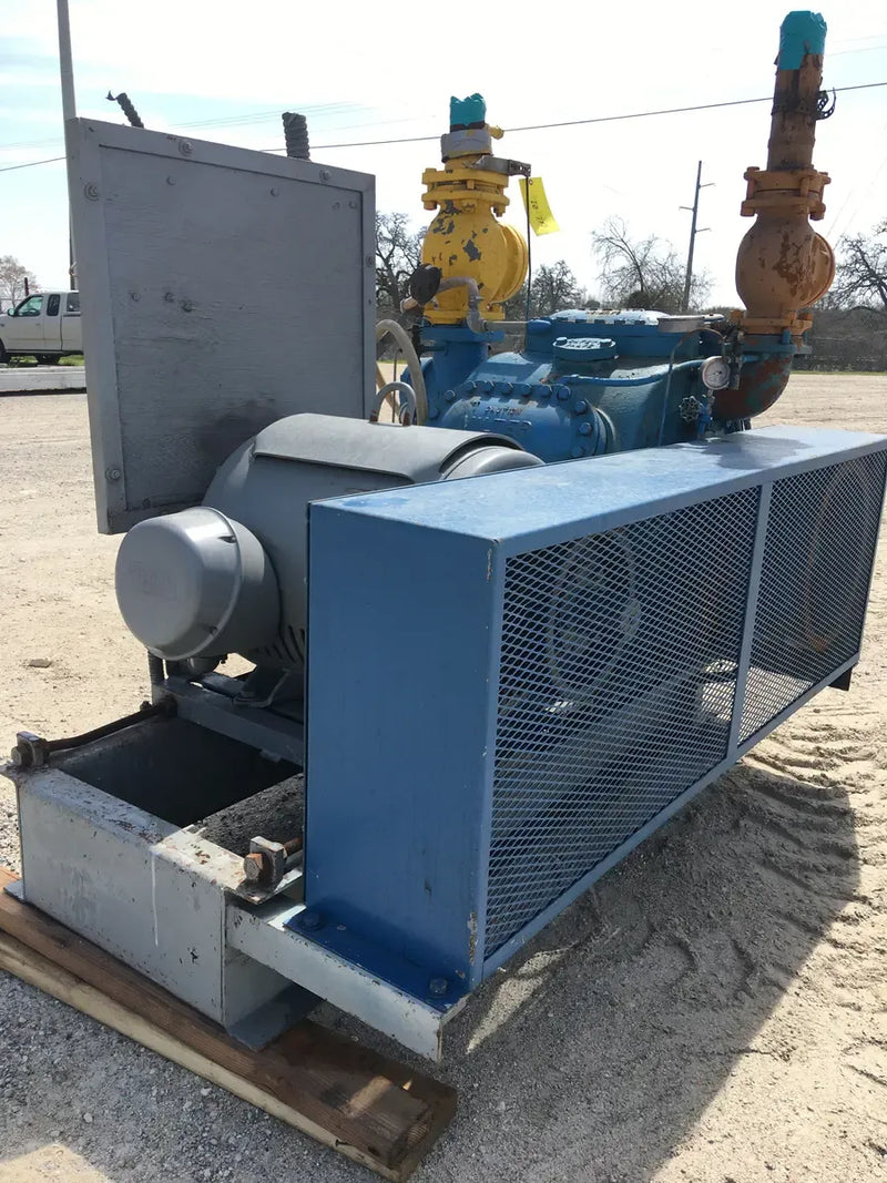 Vilter 456 6-Cylinder Reciprocating Compressor Package (100 HP 230/460 V, Belt Driven)