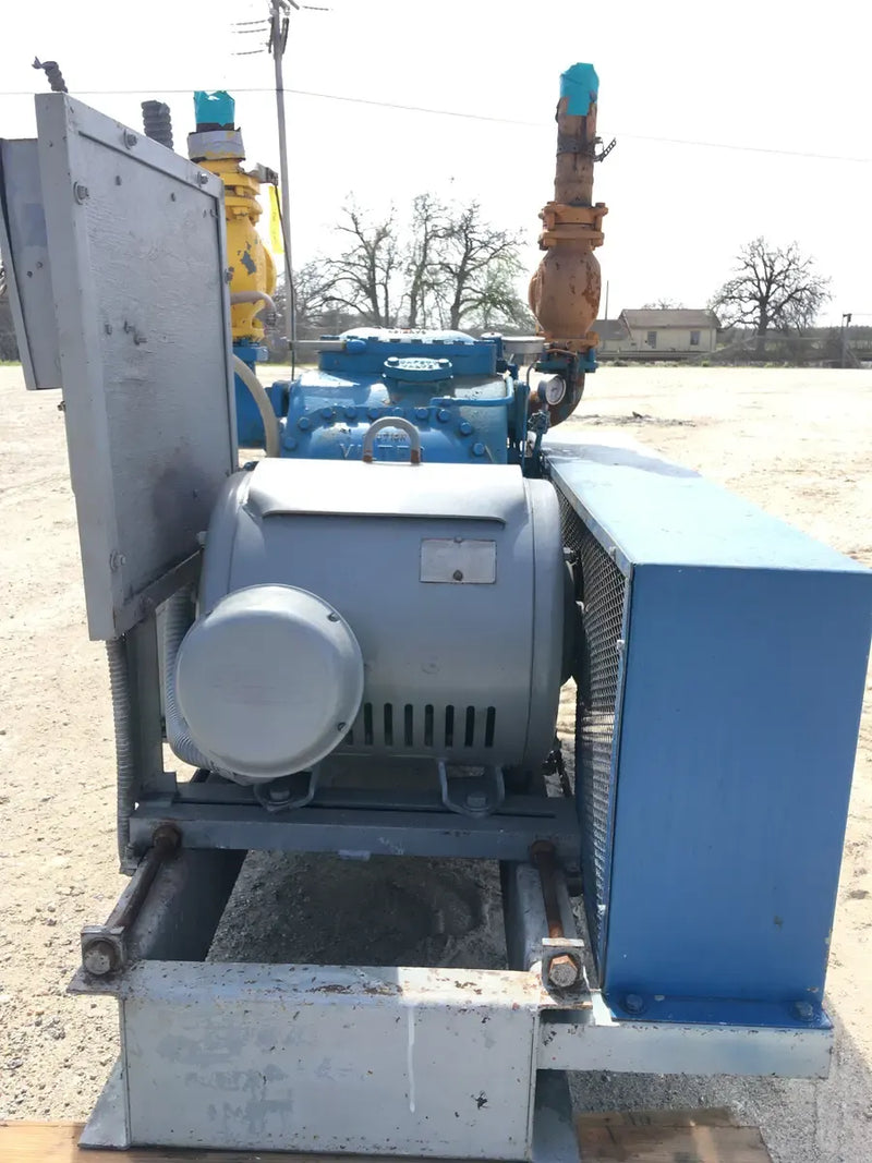 Vilter 456 6-Cylinder Reciprocating Compressor Package (100 HP 230/460 V, Belt Driven)