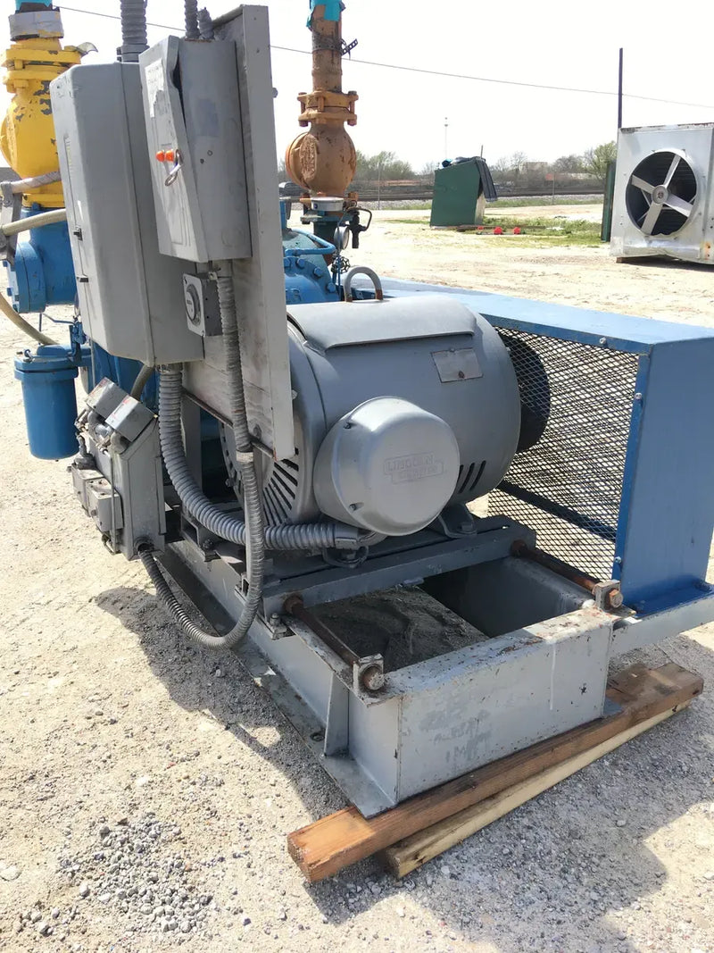 Vilter 456 6-Cylinder Reciprocating Compressor Package (100 HP 230/460 V, Belt Driven)