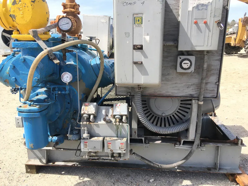Vilter 456 6-Cylinder Reciprocating Compressor Package (100 HP 230/460 V, Belt Driven)
