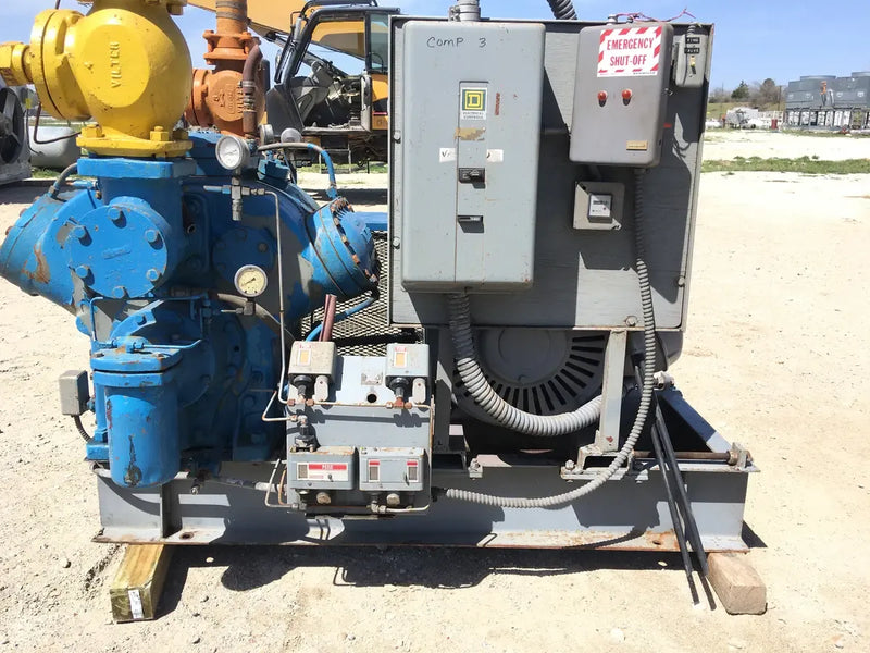Vilter 456 6-Cylinder Reciprocating Compressor Package (100 HP 230/460 V, Belt Driven)