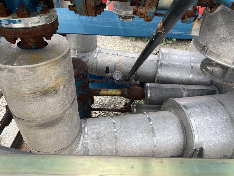 Recirculador de amoníaco vertical RVS (42 pulg. x 144 pulg., 1031 galones. (2) bombas de 3,4 HP.)
