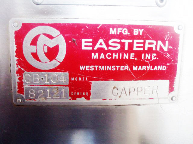 Pearl Packaging / Eastern Machine Bottle Capper with Vibratory Feeder Pearl Packaging / Eastern Machine 