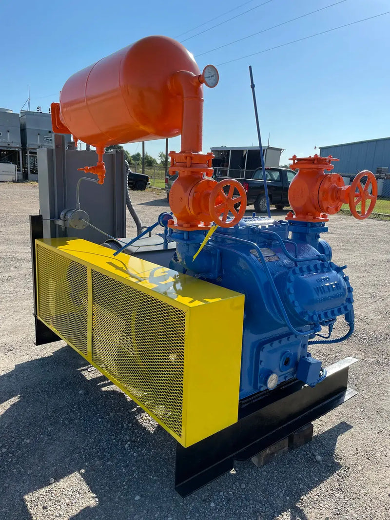 Vilter 456 6-Cylinder Reciprocating Compressor Package (125 HP 460 V, Belt Driven)
