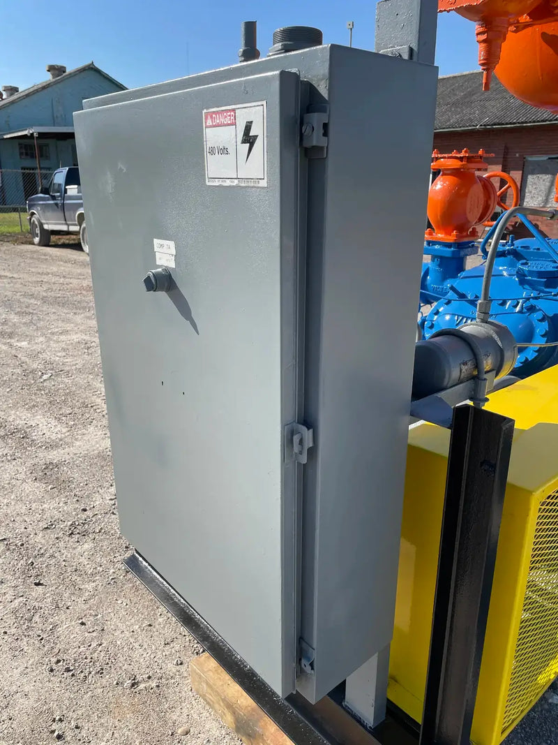 Vilter 456 6-Cylinder Reciprocating Compressor Package (125 HP 460 V, Belt Driven)