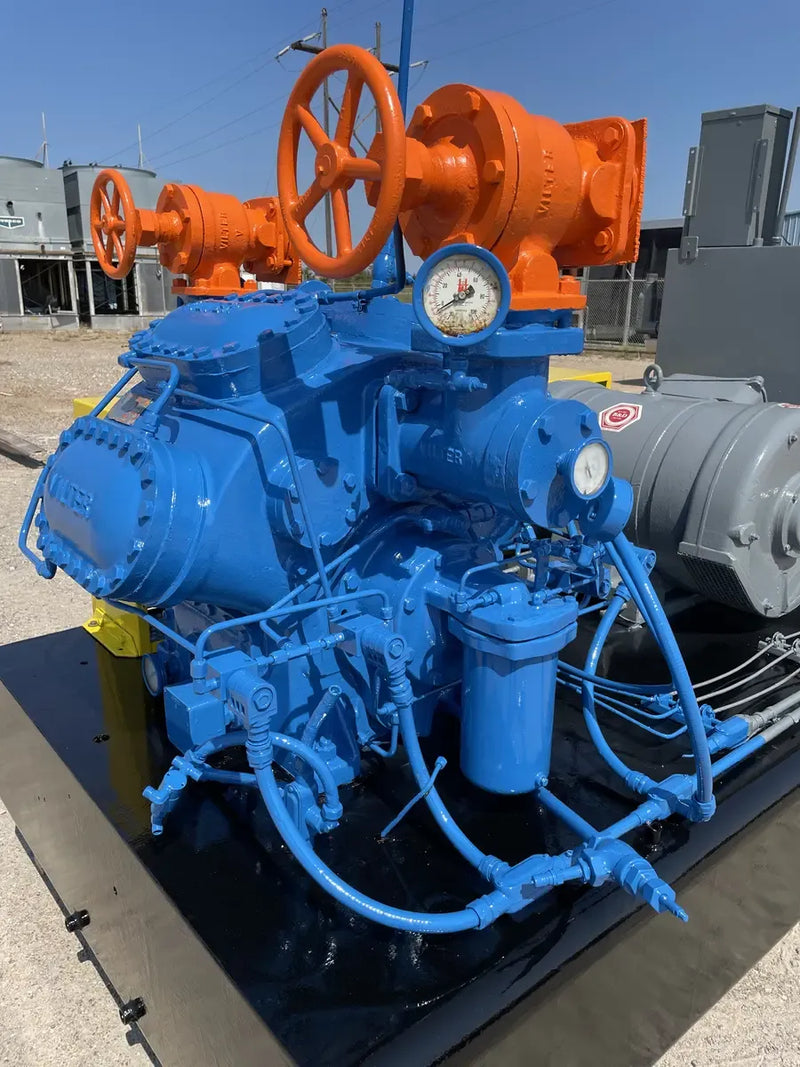 Vilter 448 8-Cylinder Reciprocating Compressor Package (100 HP 460 V, Belt Driven)