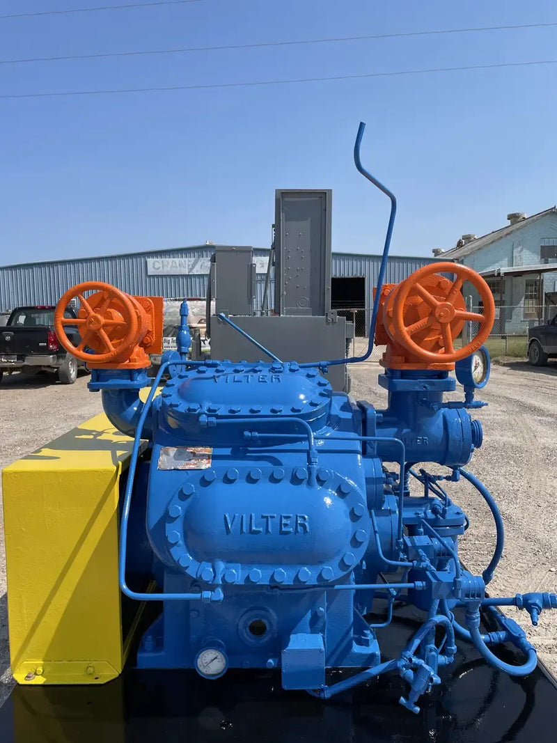 Vilter 448 8-Cylinder Reciprocating Compressor Package (100 HP 460 V, Belt Driven)