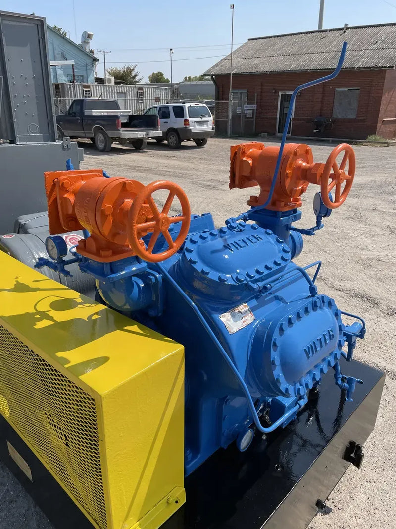 Vilter 448 8-Cylinder Reciprocating Compressor Package (100 HP 460 V, Belt Driven)