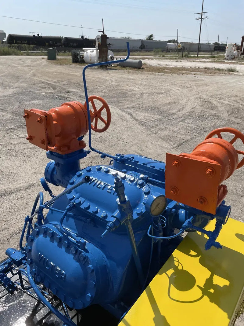 Vilter 448 8-Cylinder Reciprocating Compressor Package (100 HP 460 V, Belt Driven)