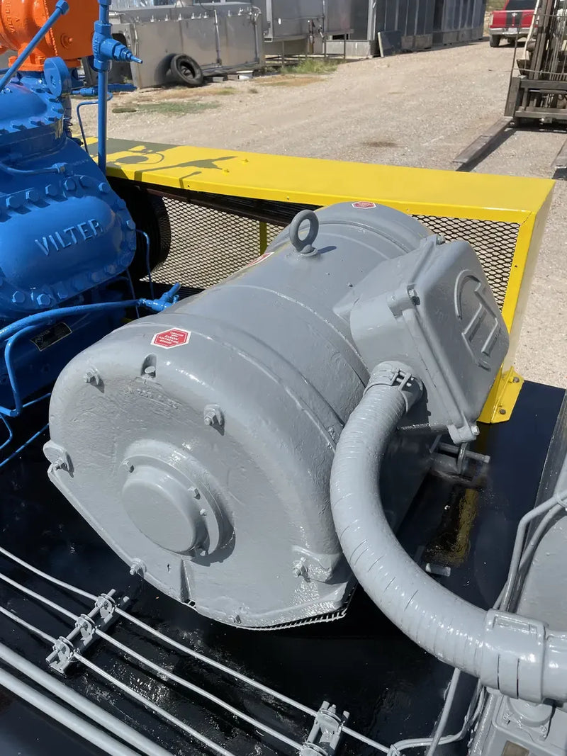 Vilter 448 8-Cylinder Reciprocating Compressor Package (100 HP 460 V, Belt Driven)