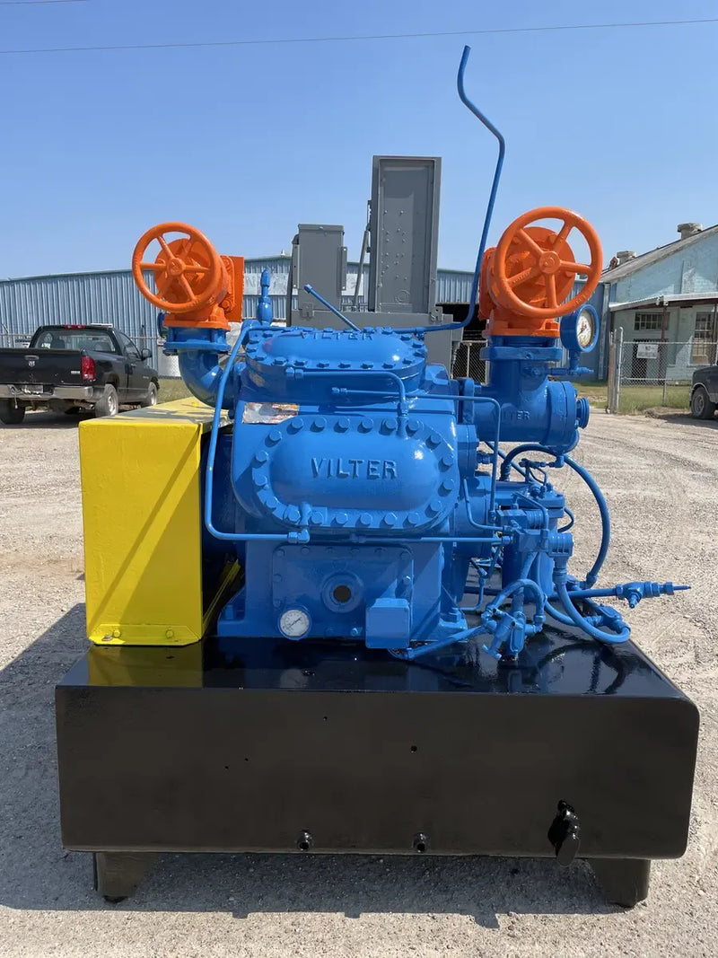 Vilter 448 8-Cylinder Reciprocating Compressor Package (100 HP 460 V, Belt Driven)