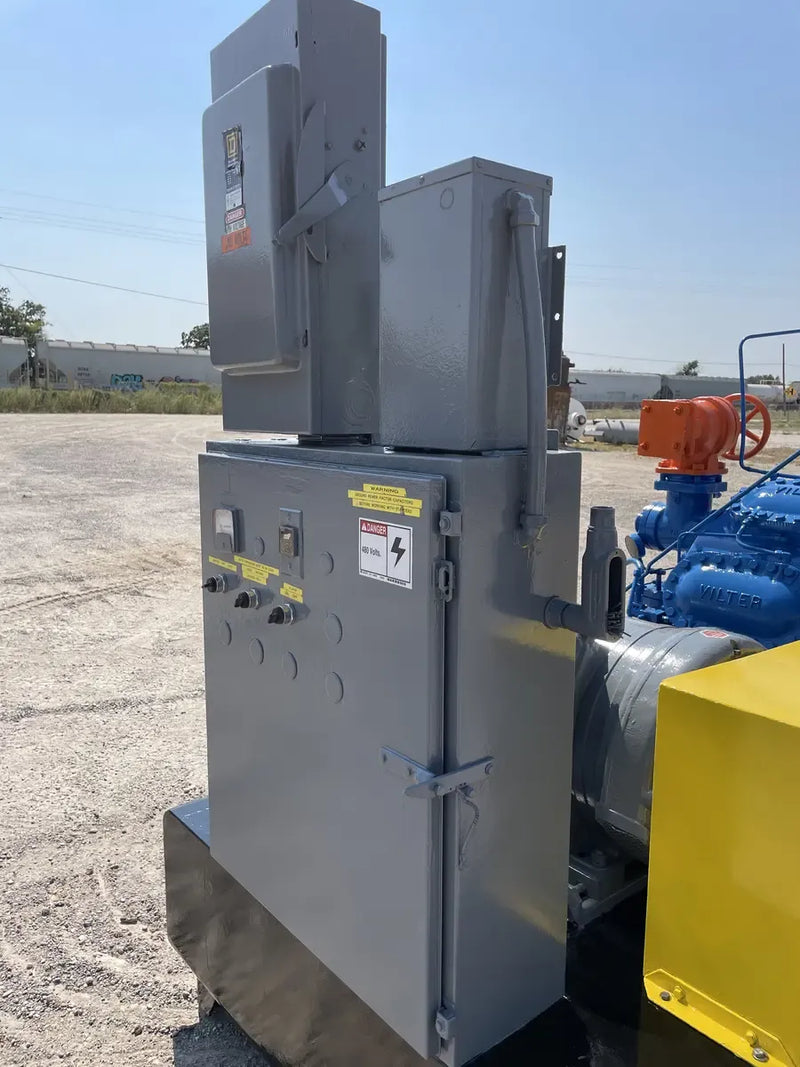Vilter 448 8-Cylinder Reciprocating Compressor Package (100 HP 460 V, Belt Driven)