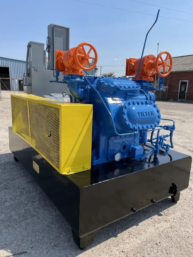 Vilter 448 8-Cylinder Reciprocating Compressor Package (100 HP 460 V, Belt Driven)