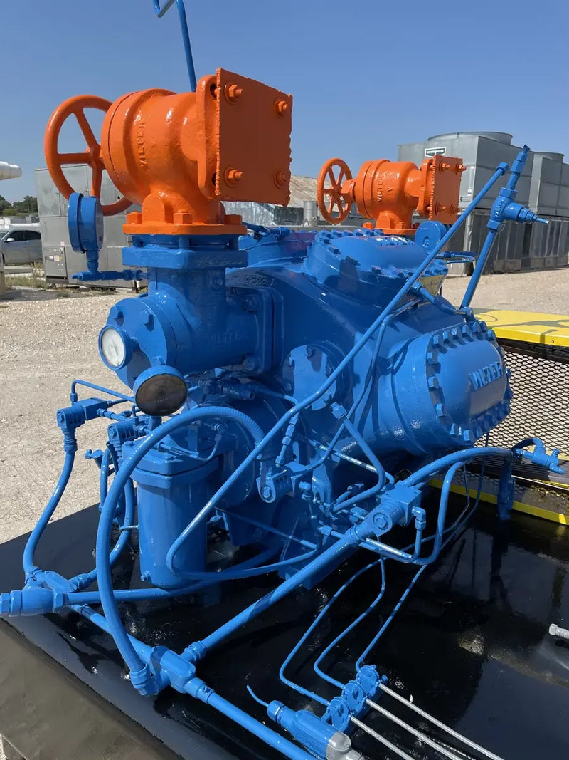 Vilter 448 8-Cylinder Reciprocating Compressor Package (100 HP 460 V, Belt Driven)