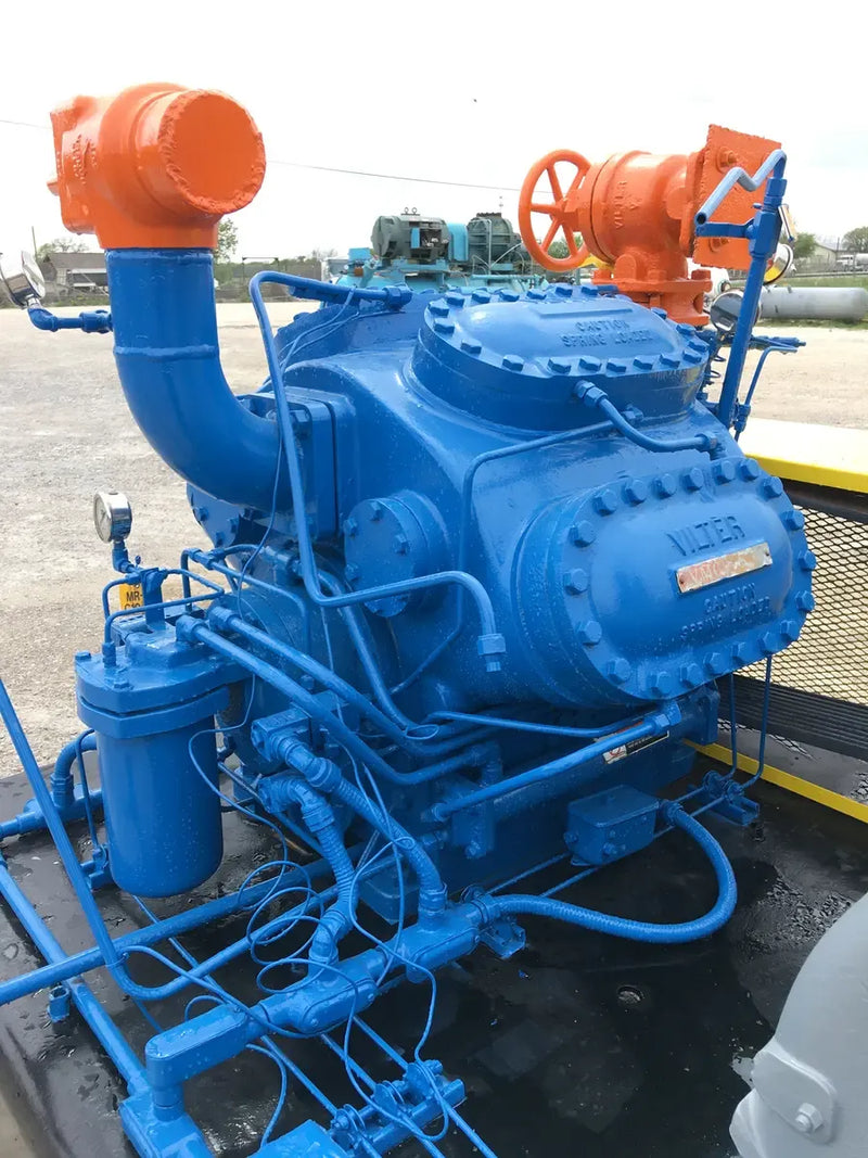 Vilter 448 8-Cylinder Reciprocating Compressor Package (100 HP 460 V, Belt Driven)