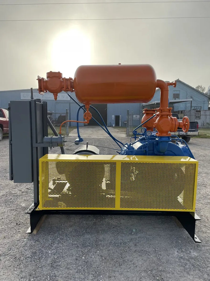 Vilter 456 6-Cylinder Reciprocating Compressor Package (125 HP 460 V, Belt Driven)