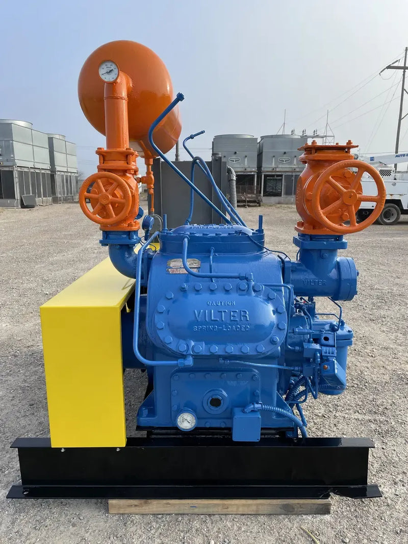 Vilter 456 6-Cylinder Reciprocating Compressor Package (125 HP 460 V, Belt Driven)