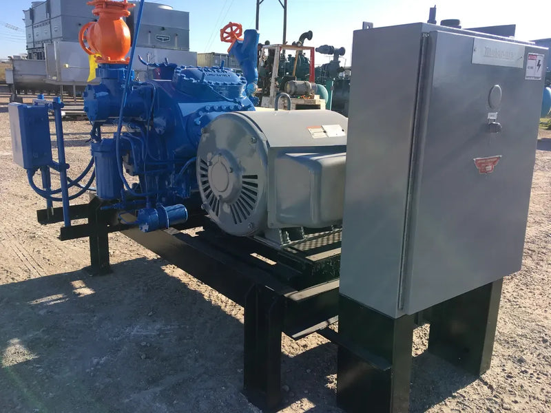 Vilter 458 8 Cylinder Reciprocating Compressor Package (1-150 HP 460 V, Belt Driven)