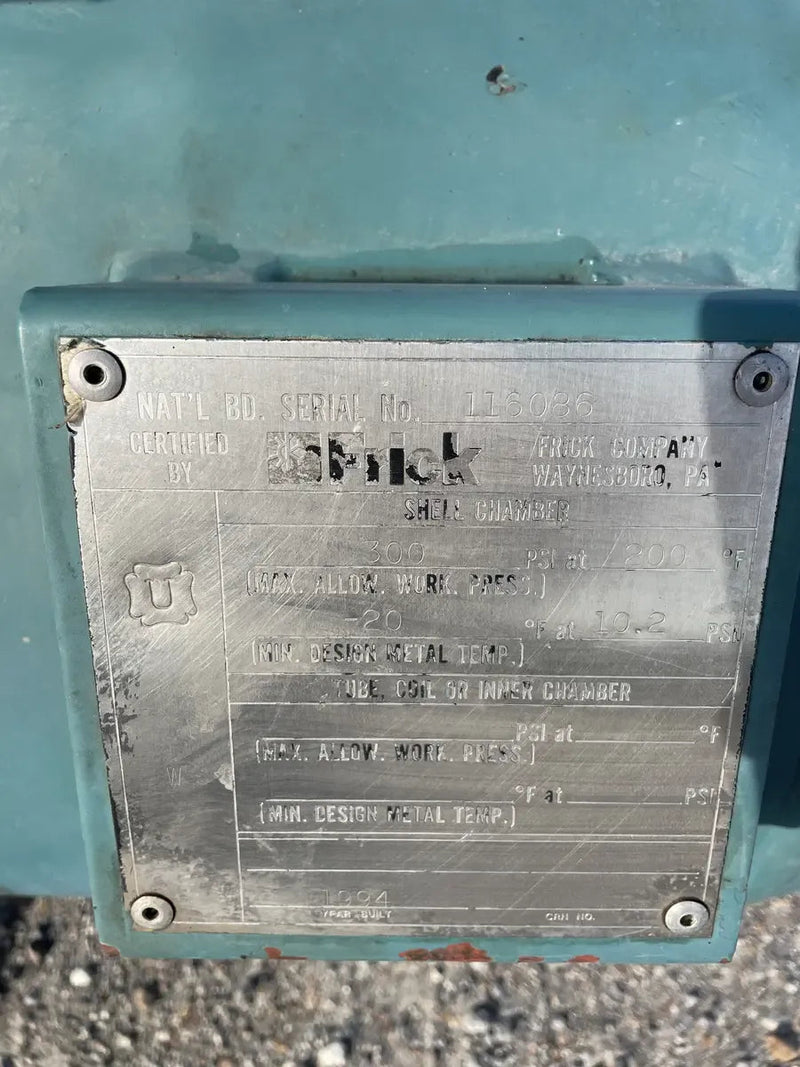 Paquete de compresor de tornillo rotativo Frick RXF-50 (Frick XJF120S, 150 HP 230/460 V, panel de control Frick Micro)