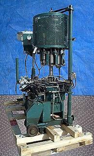 Pneumatic Scale Corporation 8-Head Capper with Rotating Cap Sorter Pneumatic Scale Corporation 