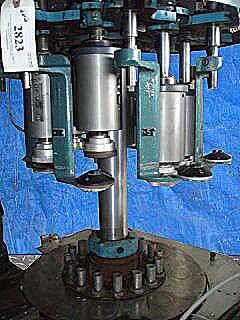 Pneumatic Scale Corporation 8-Head Capper with Rotating Cap Sorter Pneumatic Scale Corporation 