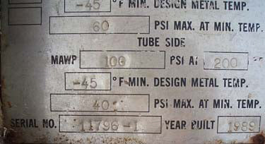 Precision Heat Exchanger Co. Shell and Tube Chiller with Surge Drum Precision Heat Exchanger Co. 