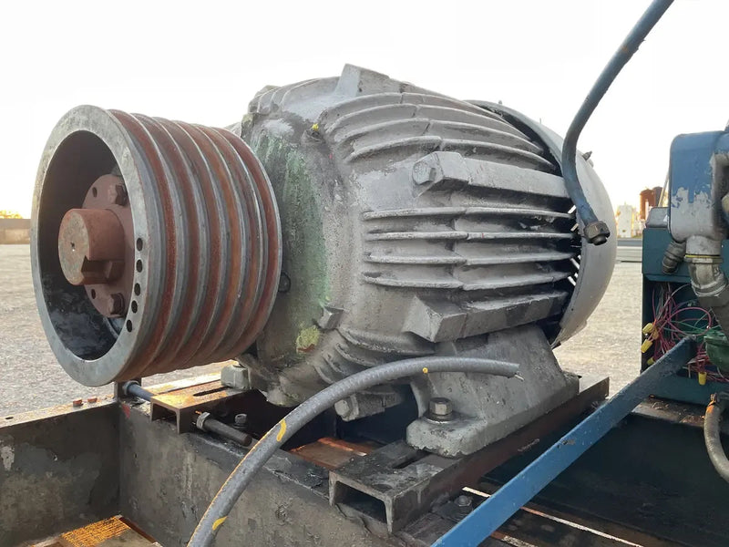 Vilter 448 8-Cylinder Reciprocating Compressor Package (100 HP 460 V, Belt Driven)