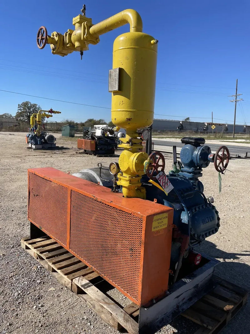 Paquete de compresor alternativo Vilter 448 de 8 cilindros (100 HP 208-220/440 V, accionado por correa)