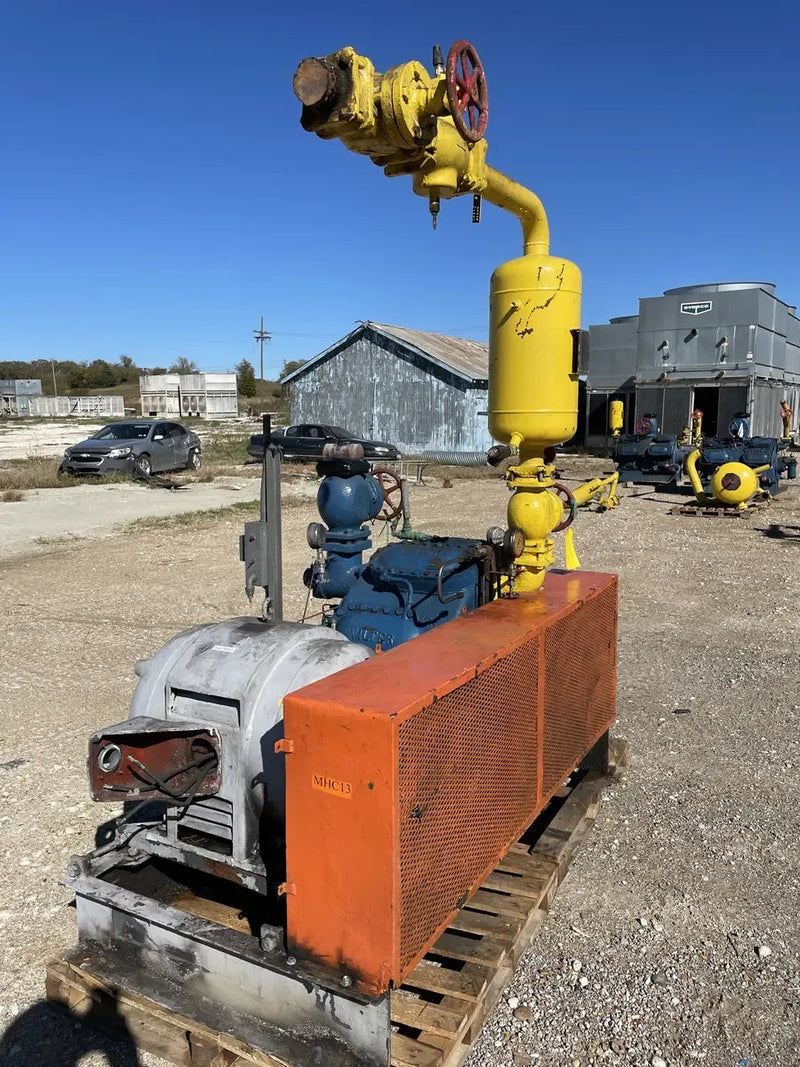 Paquete de compresor alternativo Vilter 448 de 8 cilindros (100 HP 208-220/440 V, accionado por correa)
