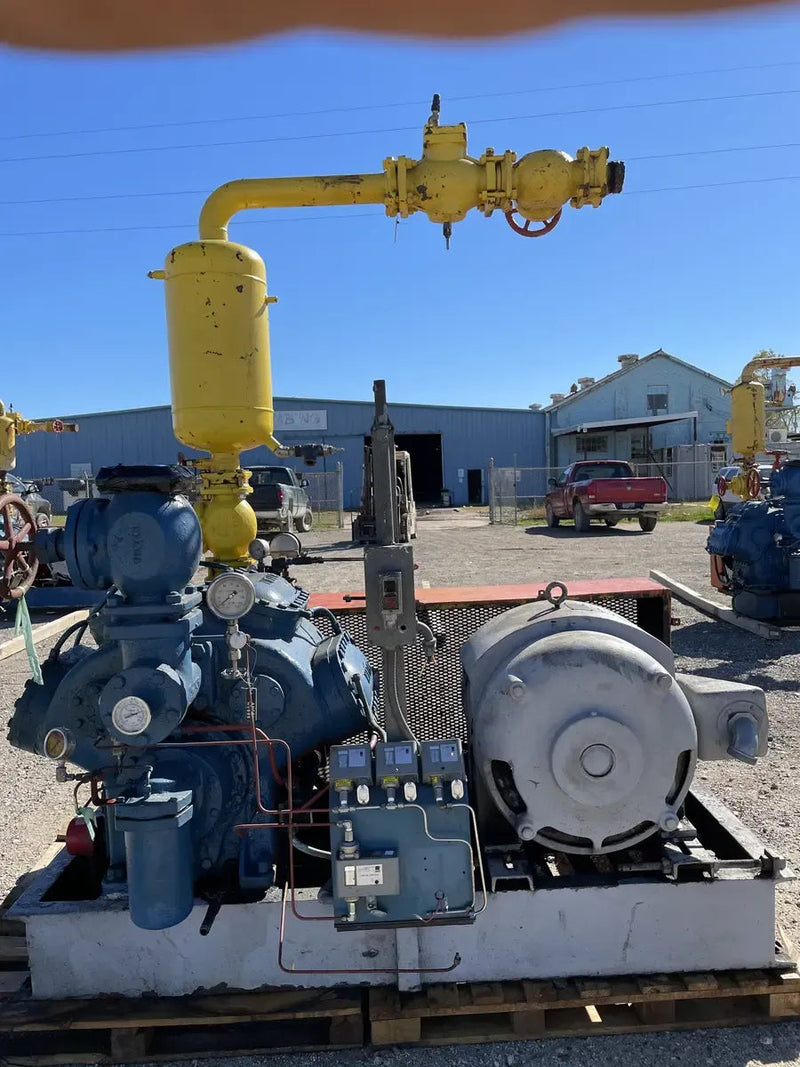 Paquete de compresor alternativo Vilter 448 de 8 cilindros (100 HP 208-220/440 V, accionado por correa)