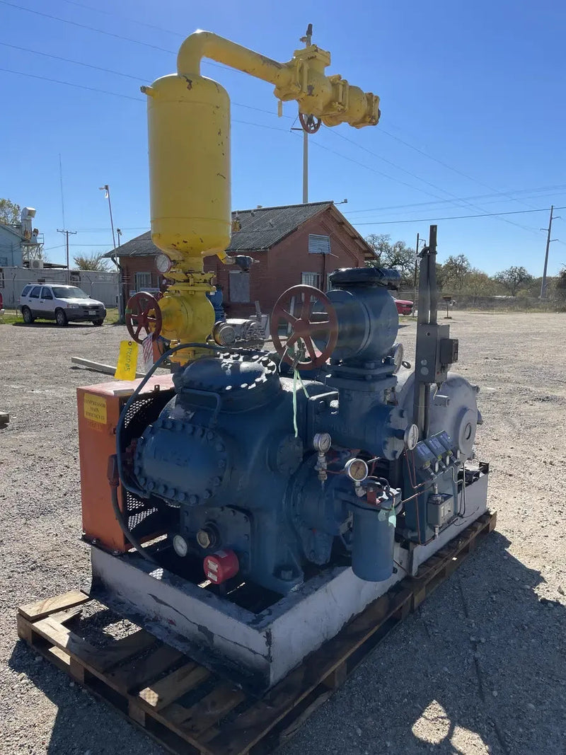 Paquete de compresor alternativo Vilter 448 de 8 cilindros (100 HP 208-220/440 V, accionado por correa)