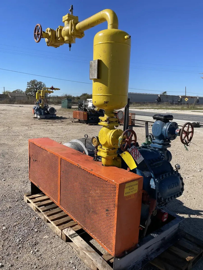 Paquete de compresor alternativo Vilter 448 de 8 cilindros (100 HP 208-220/440 V, accionado por correa)