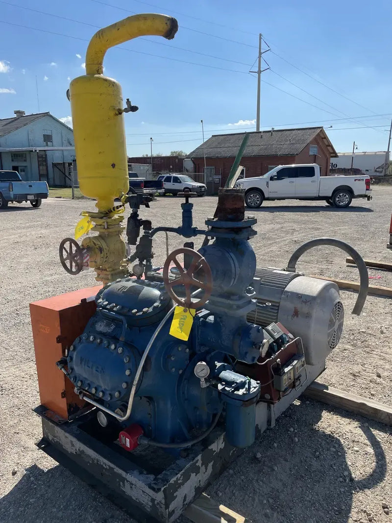 Vilter 448 8-Cylinder Reciprocating Compressor Package (100 HP 460 V, Belt Driven)