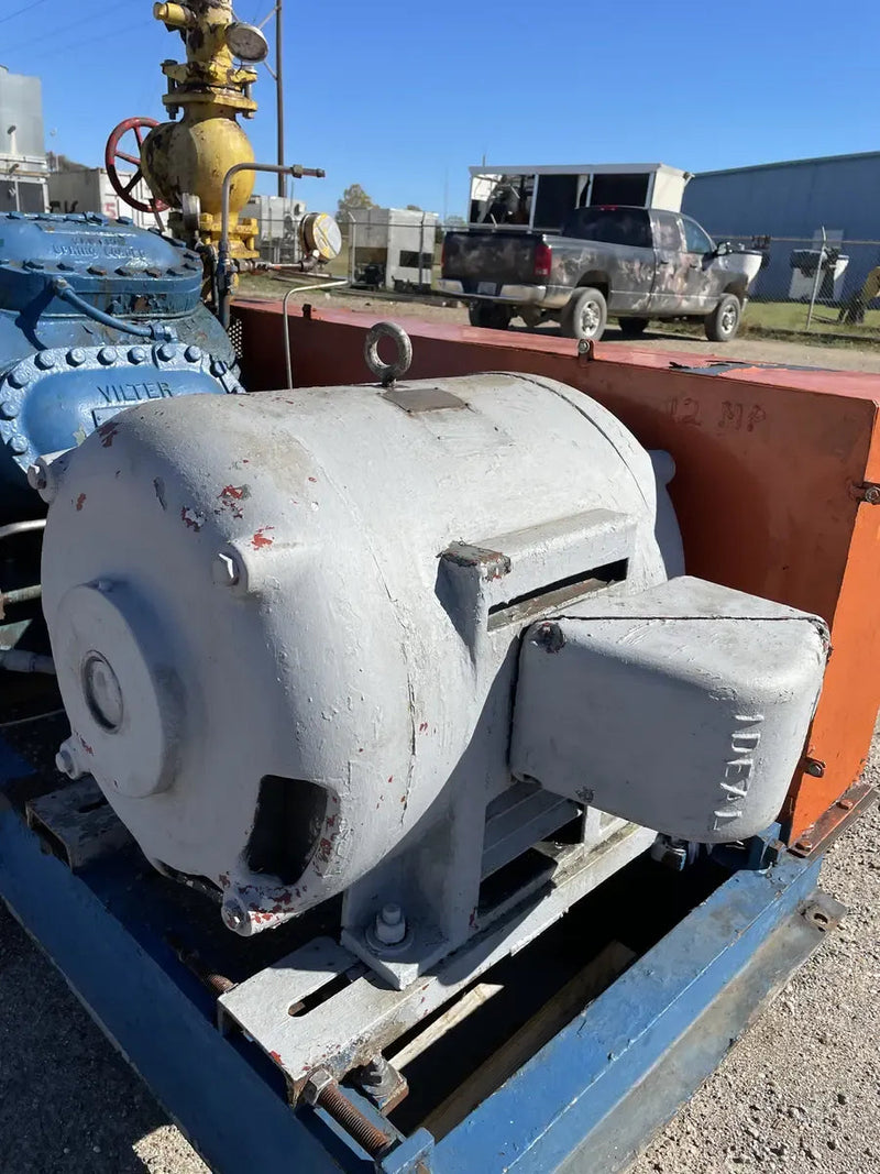 Vilter 448 8-Cylinder Reciprocating Compressor Package (100 HP 208-236/118 V, Belt Driven)