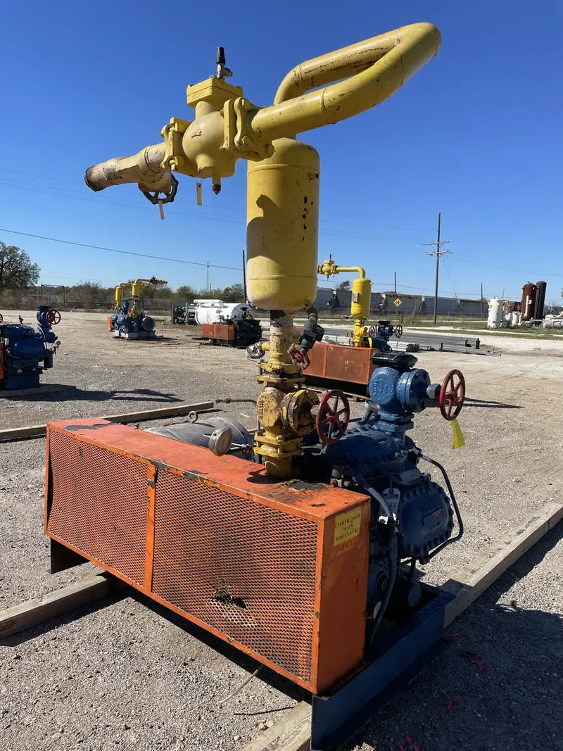 Vilter 448 8-Cylinder Reciprocating Compressor Package (100 HP 208-236/118 V, Belt Driven)