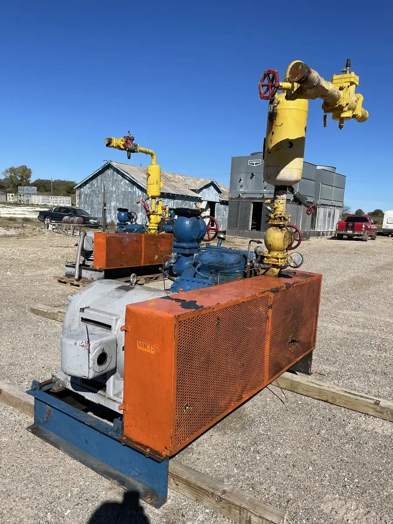 Vilter 448 8-Cylinder Reciprocating Compressor Package (100 HP 208-236/118 V, Belt Driven)