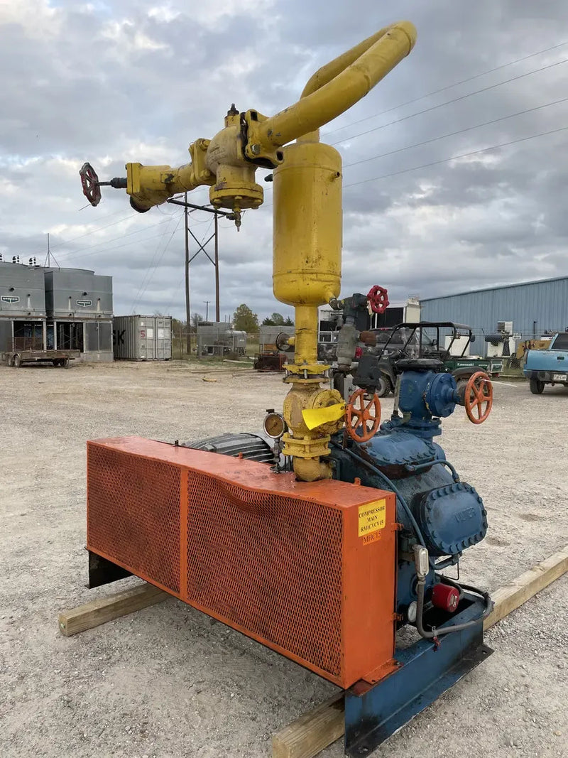 Vilter 448 8-Cylinder Reciprocating Compressor Package (100 HP 230/460 V, Belt Driven)