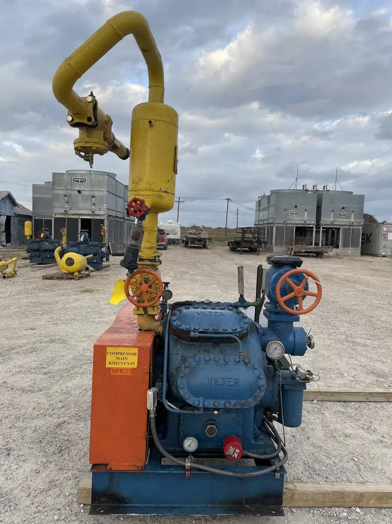 Vilter 448 8-Cylinder Reciprocating Compressor Package (100 HP 230/460 V, Belt Driven)