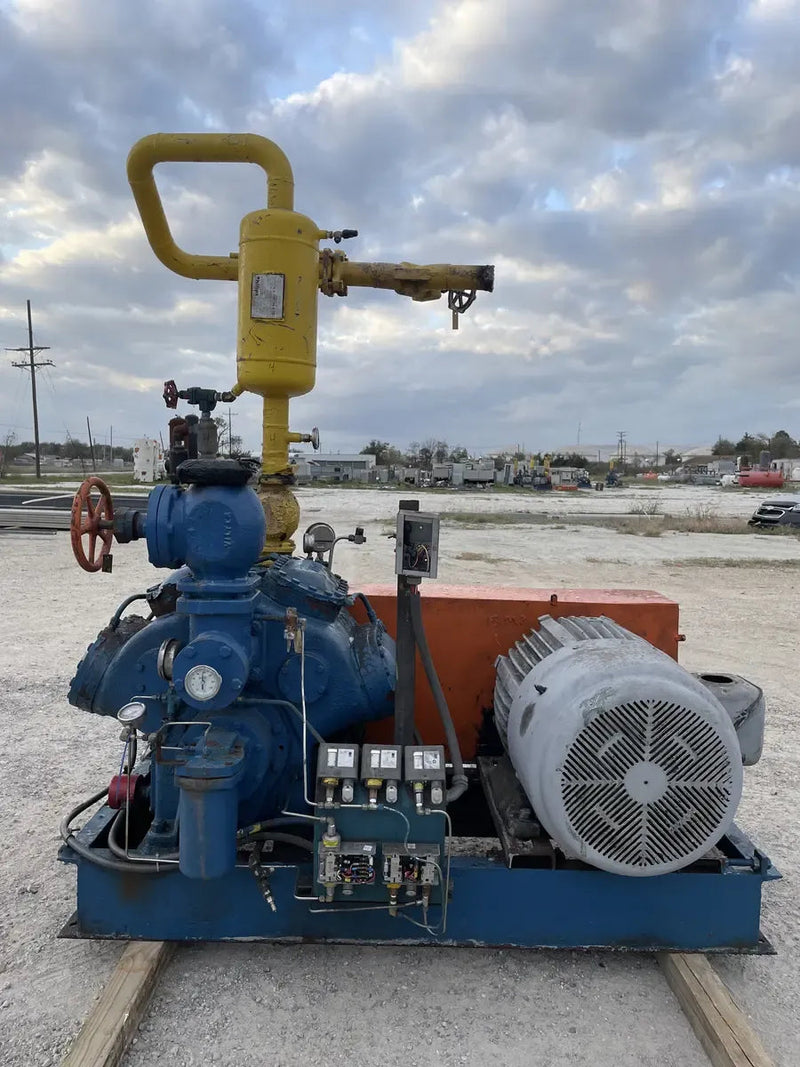 Vilter 448 8-Cylinder Reciprocating Compressor Package (100 HP 230/460 V, Belt Driven)