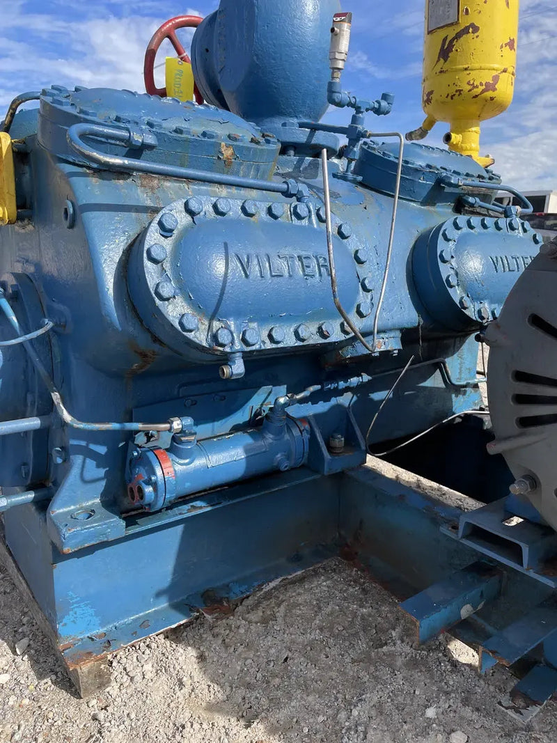Vilter 4416 16-Cylinder Reciprocating Compressor Package (200 HP 460 V, Belt Driven)