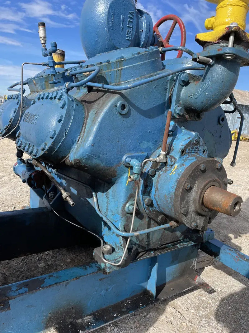Vilter 4416 16-Cylinder Reciprocating Compressor Package (200 HP 460 V, Belt Driven)