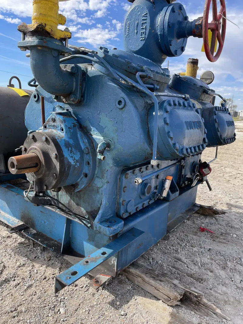 Vilter 4416 16-Cylinder Reciprocating Compressor Package (200 HP 460 V, Belt Driven)