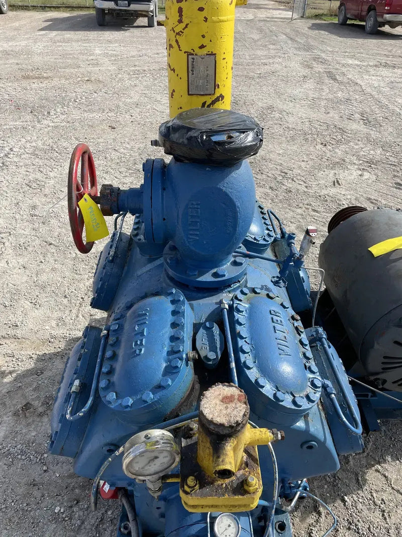 Vilter 4416 16-Cylinder Reciprocating Compressor Package (200 HP 460 V, Belt Driven)