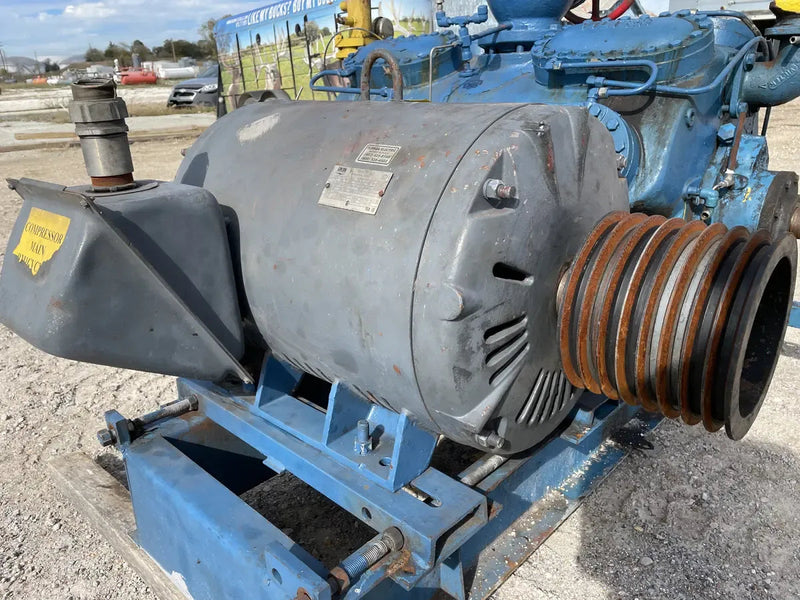 Vilter 4416 16-Cylinder Reciprocating Compressor Package (200 HP 460 V, Belt Driven)