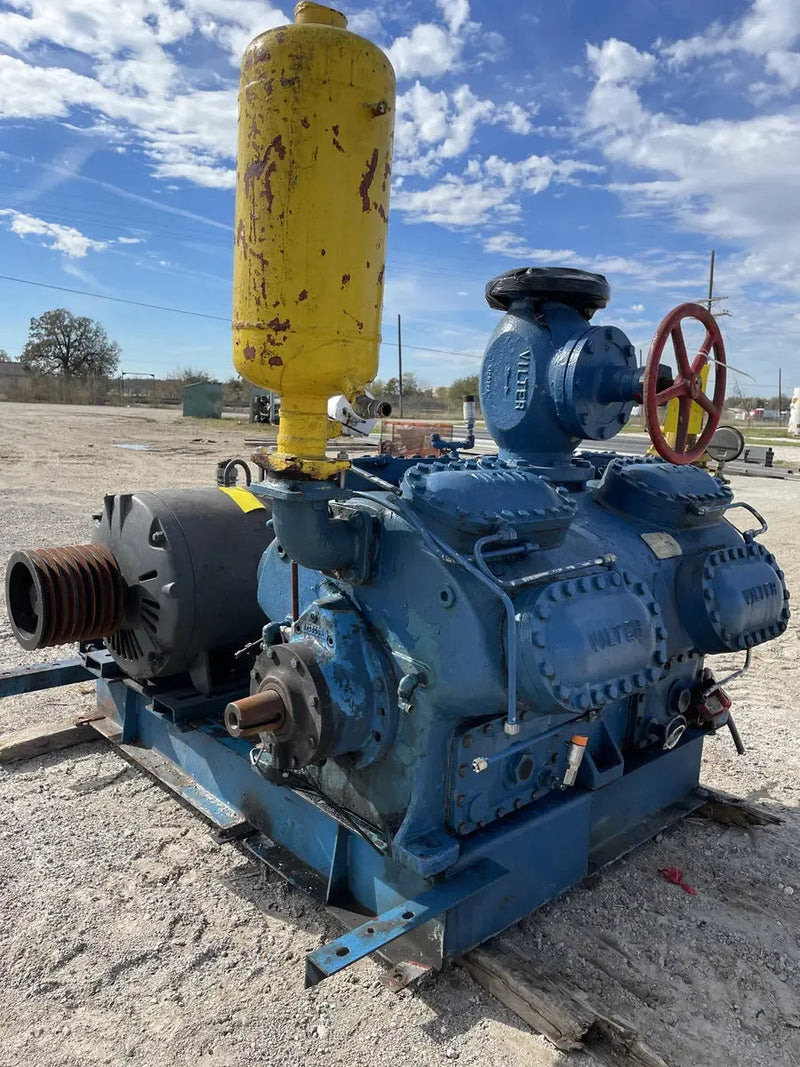 Vilter 4416 16-Cylinder Reciprocating Compressor Package (200 HP 460 V, Belt Driven)
