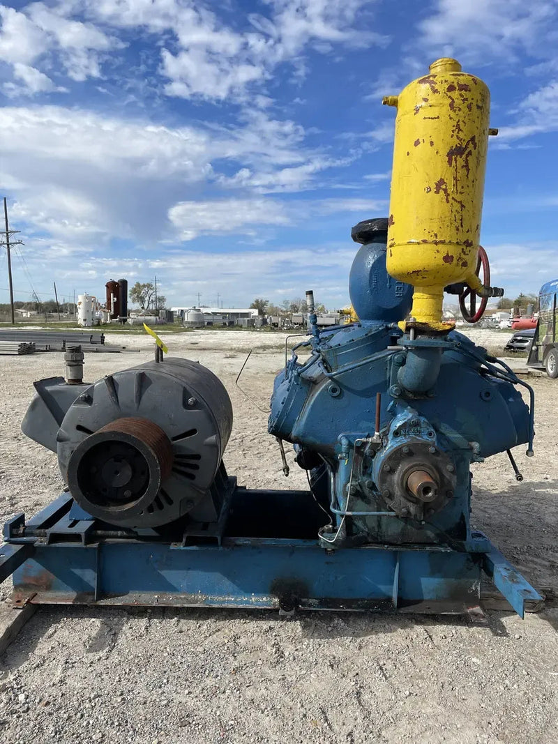 Vilter 4416 16-Cylinder Reciprocating Compressor Package (200 HP 460 V, Belt Driven)