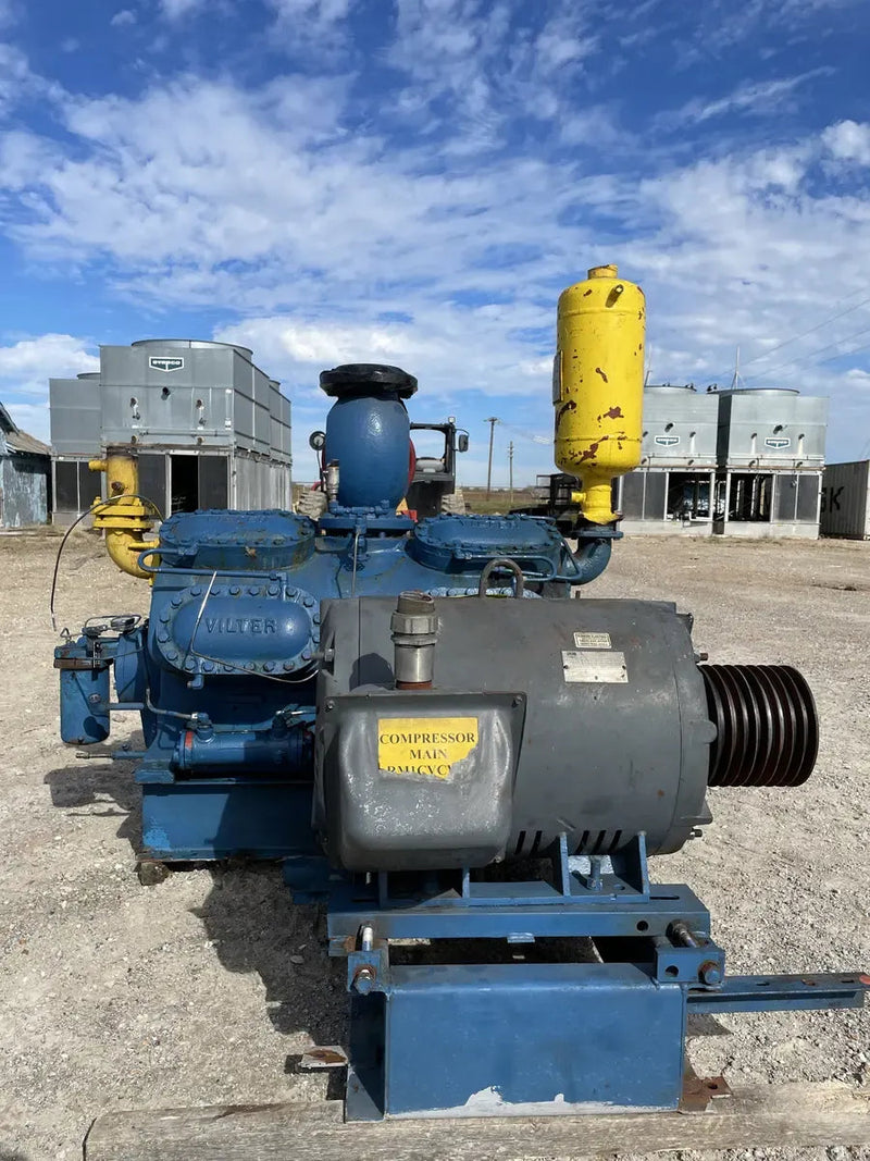 Vilter 4416 16-Cylinder Reciprocating Compressor Package (200 HP 460 V, Belt Driven)